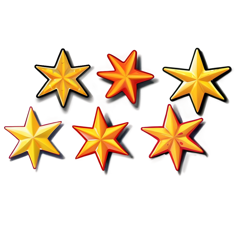 Cartoon Star Stickers Png Two35