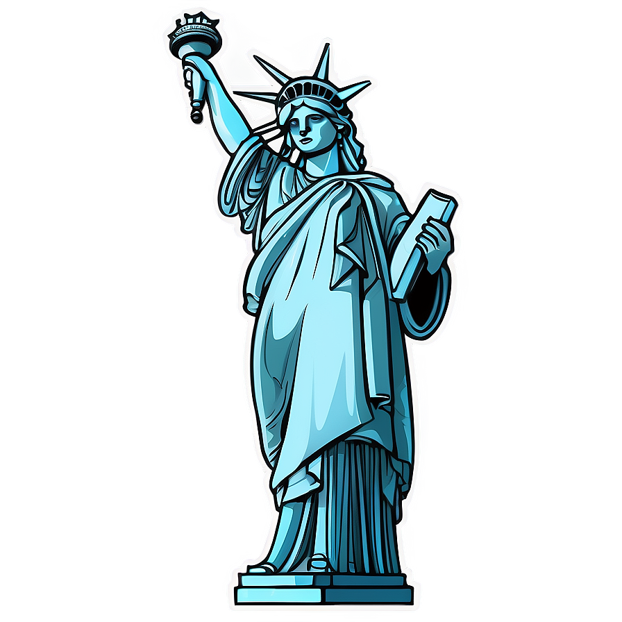 Cartoon Statue Of Liberty Drawing Png Oyt