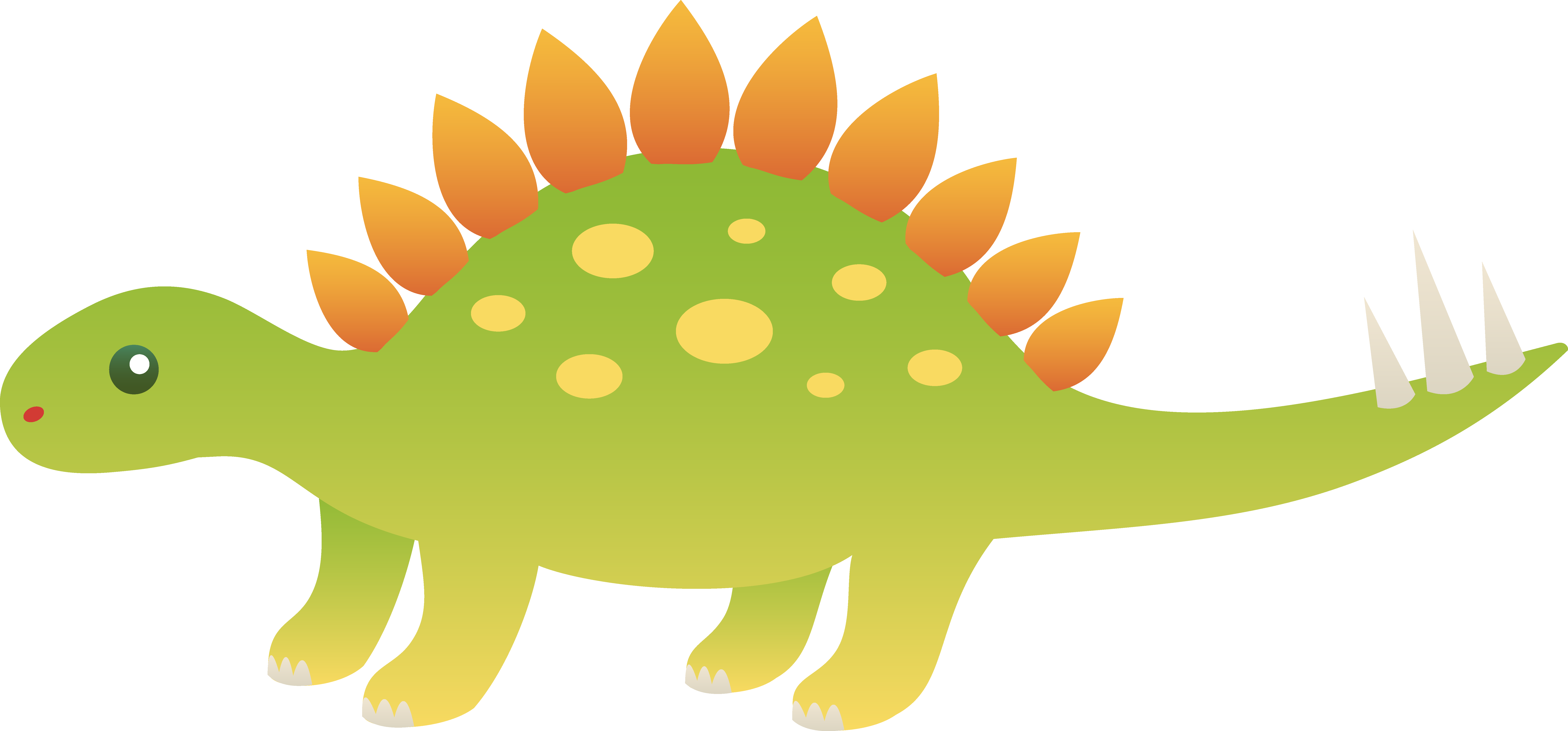 Cartoon Stegosaurus Illustration