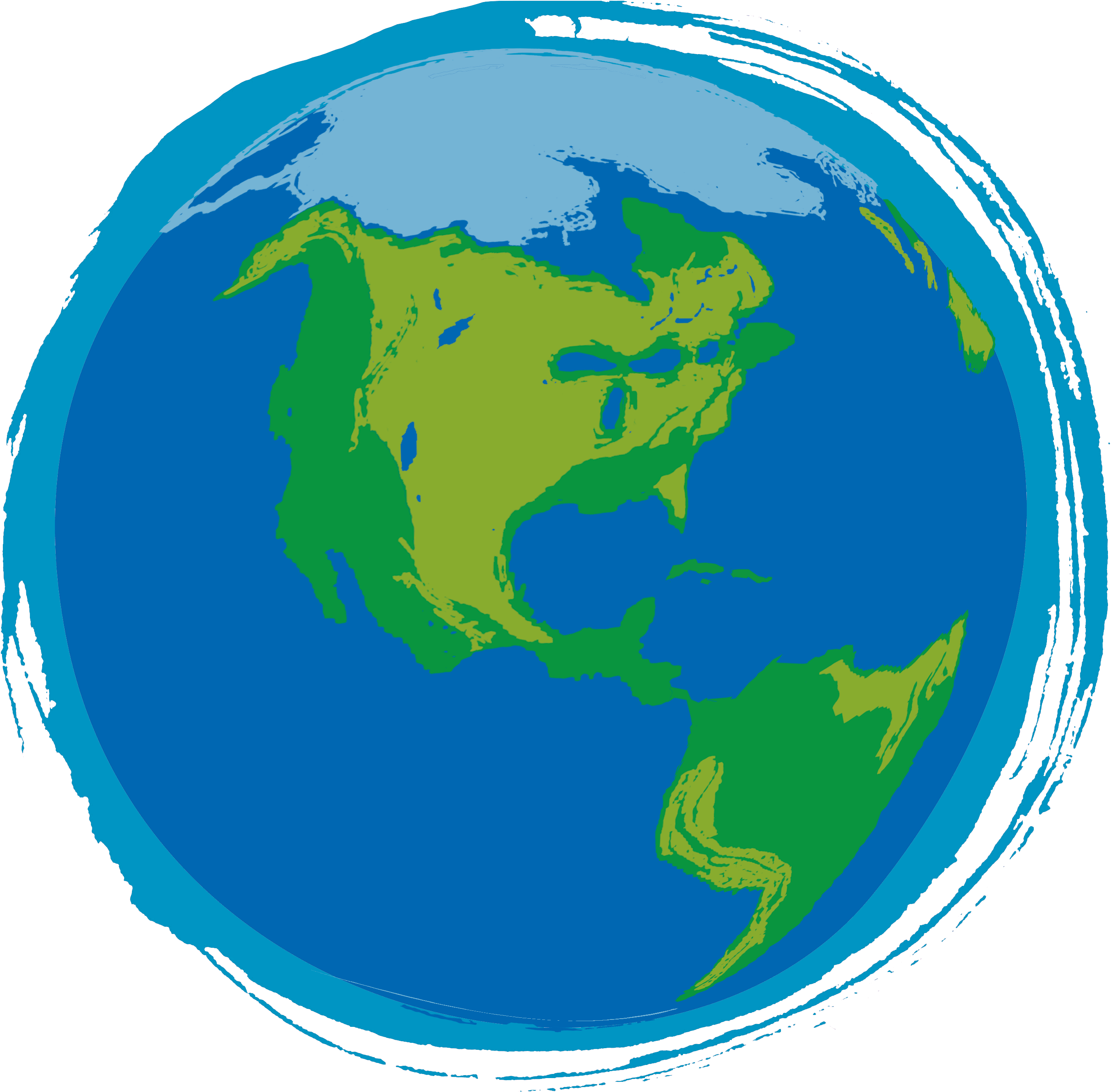 Cartoon Style Earth Graphic