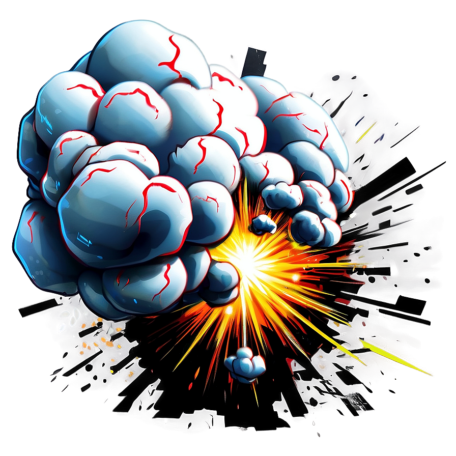Cartoon Style Explosion Graphic Png 04302024