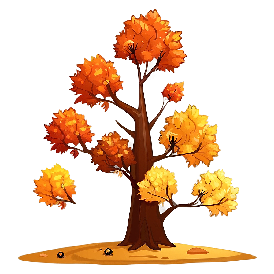 Cartoon Style Fall Trees Png 81