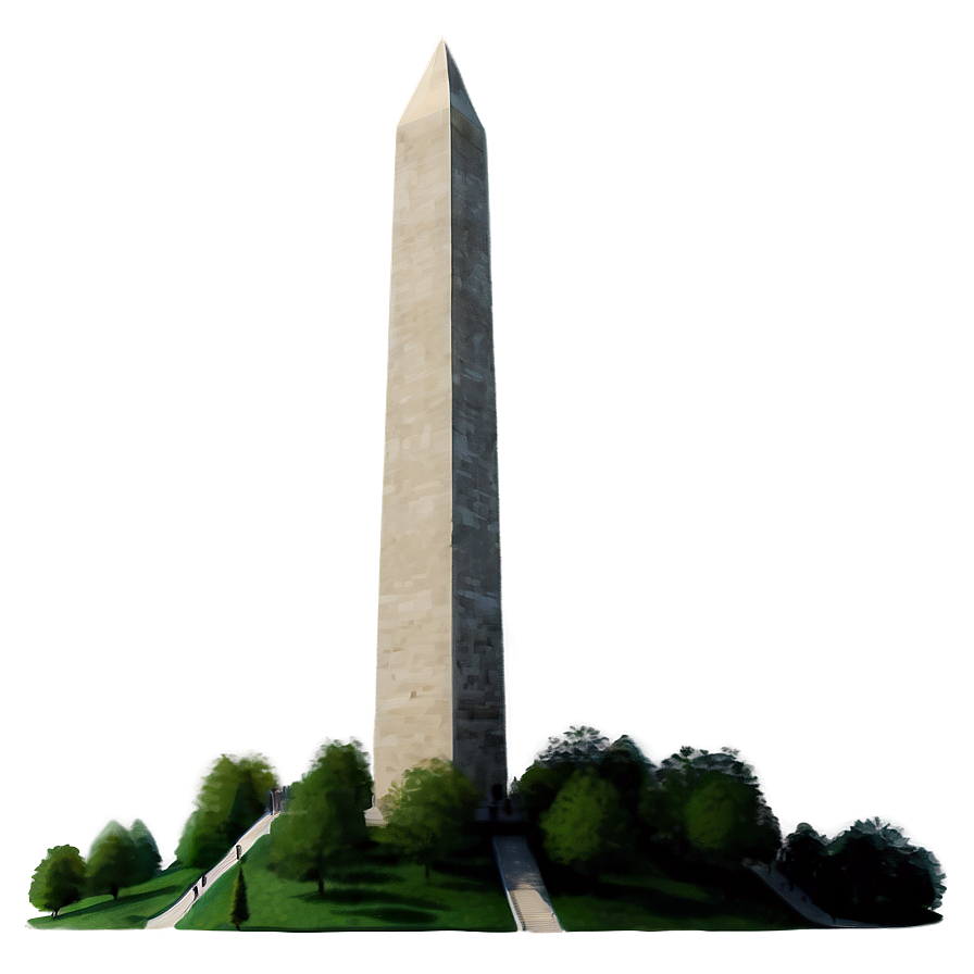 Cartoon Style Washington Monument Png Xlj90