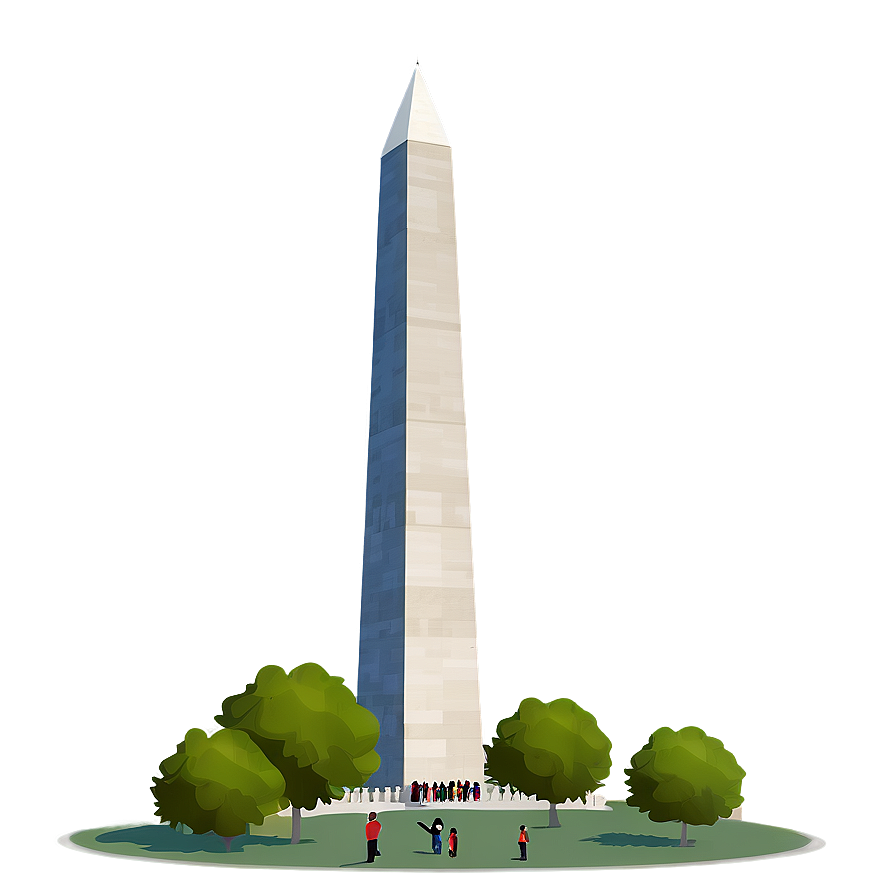 Cartoon Style Washington Monument Png Ywd3