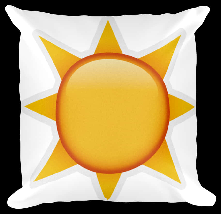 Cartoon Sun Pillow Design