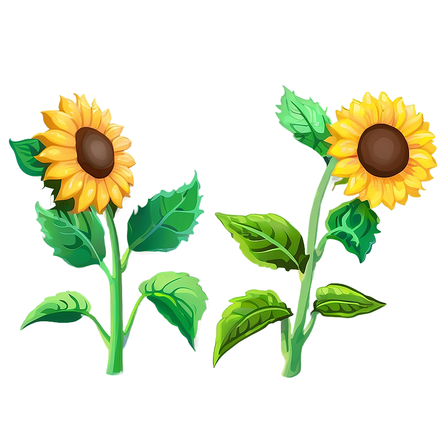 Cartoon Sunflower Png 05032024