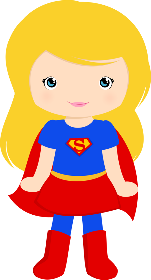 Cartoon Supergirl Standing Pose