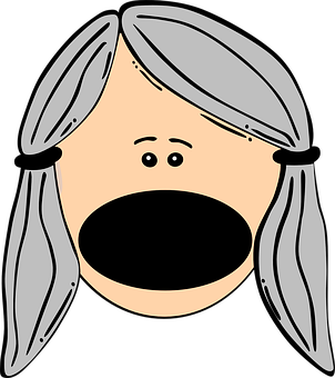 Cartoon Surprised Face Graphic