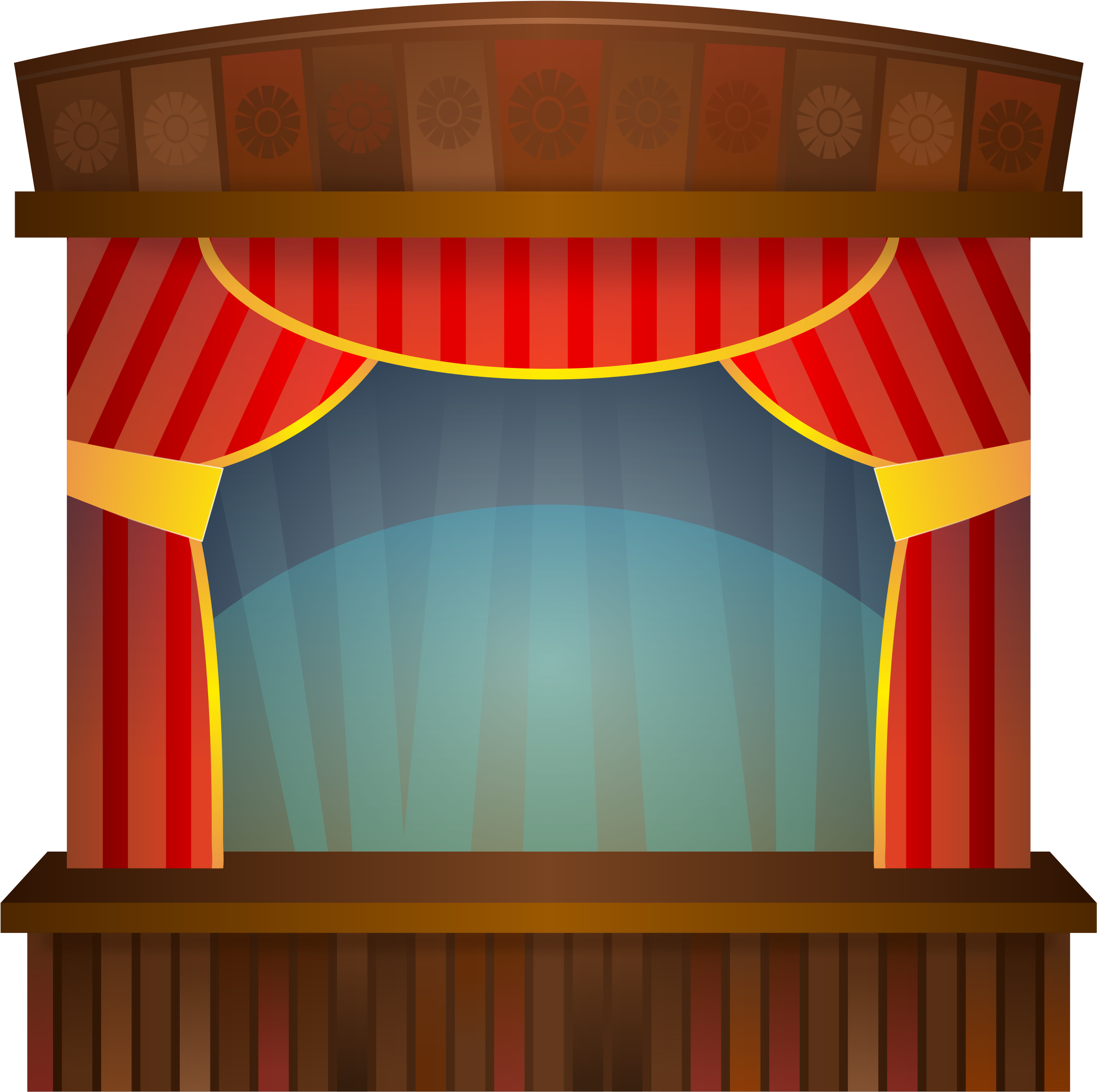 Cartoon Theater Stage Illustration