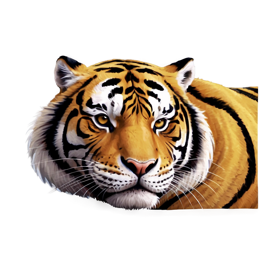 Cartoon Tiger Face Smile Png 06252024