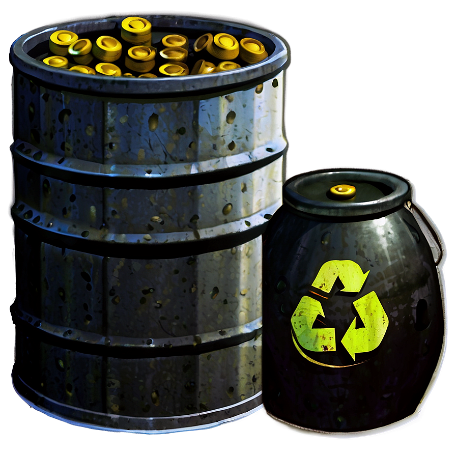 Cartoon Toxic Waste Barrel Png Qai