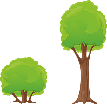 Cartoon Trees Vector Illustration