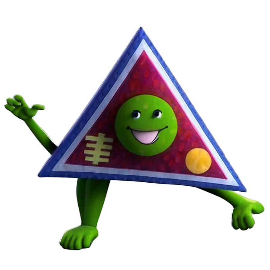 Cartoon Triangle Character Png Agx43