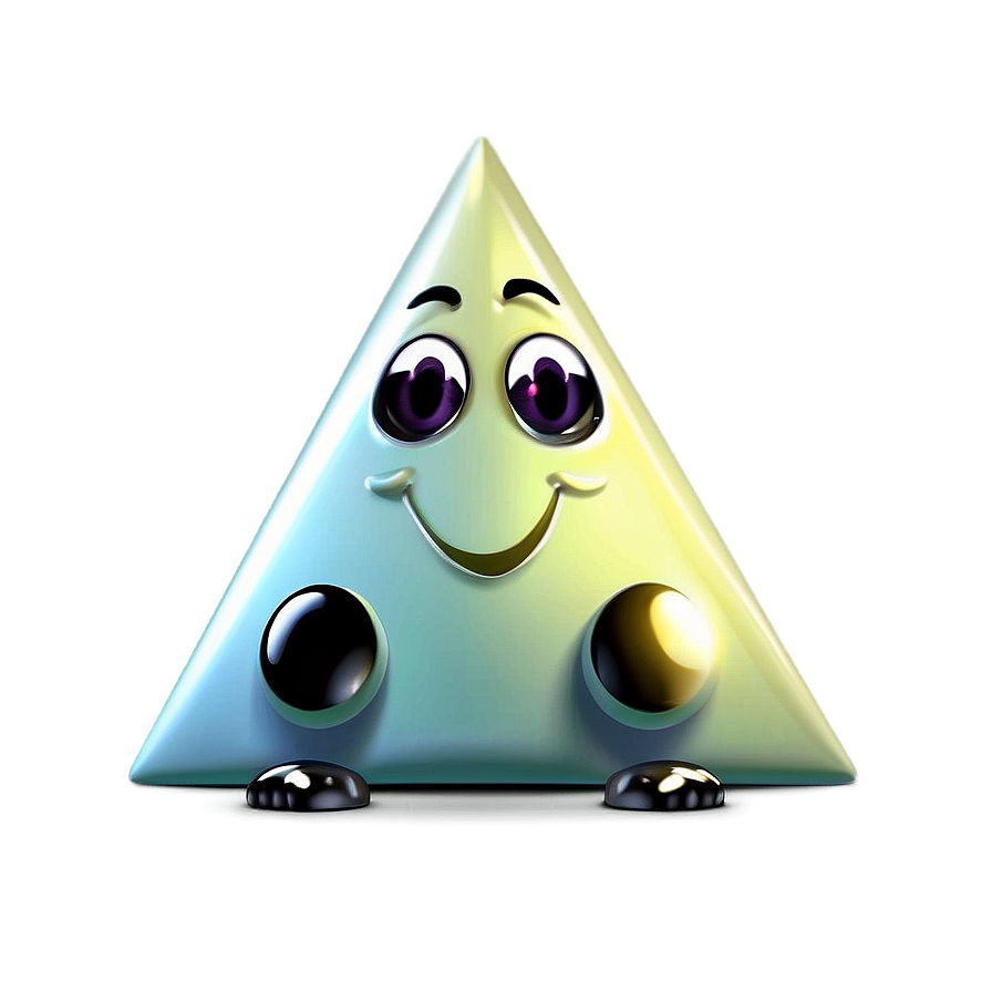 Cartoon Triangle Character Png Sti15