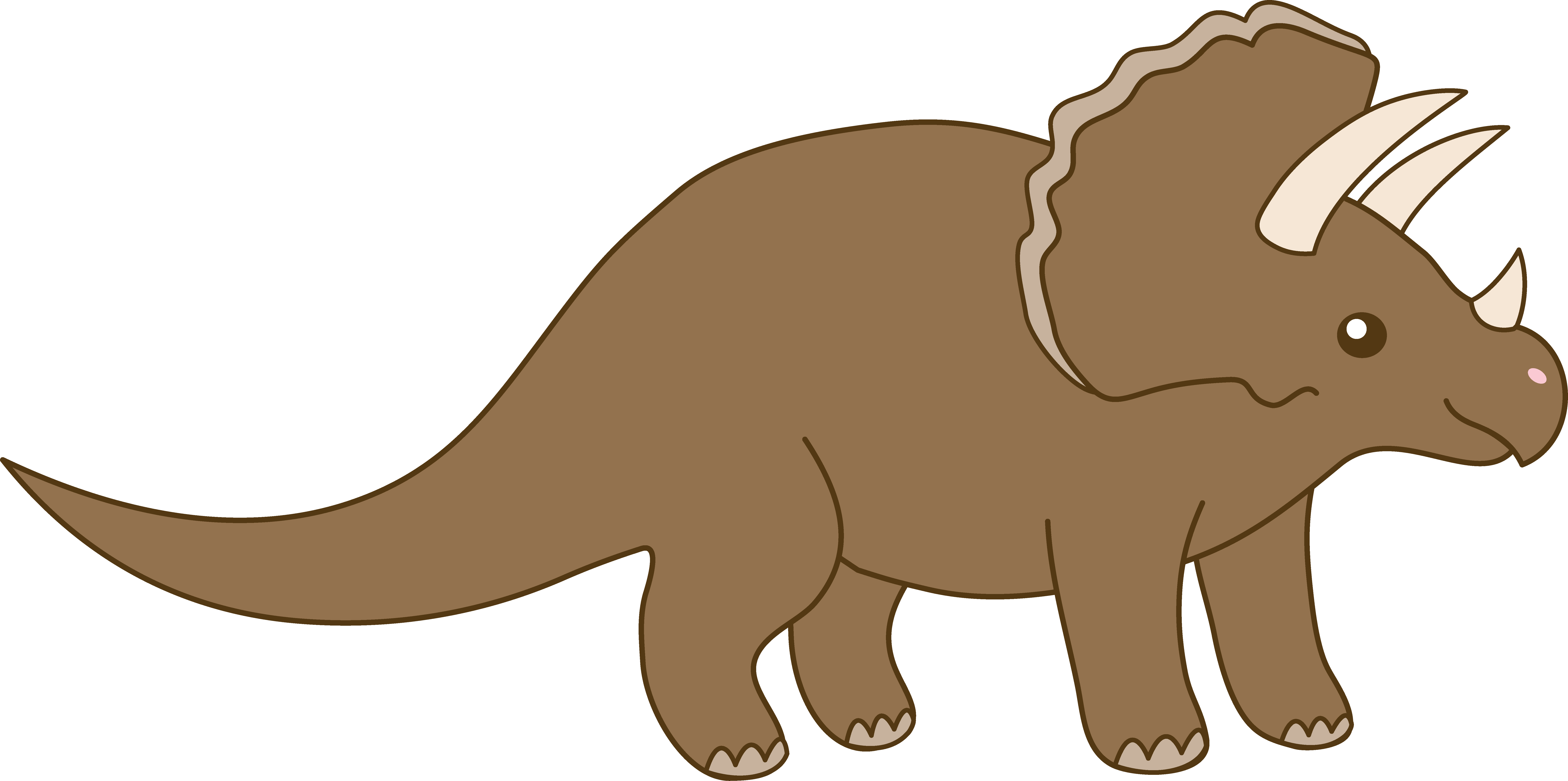Cartoon Triceratops Illustration