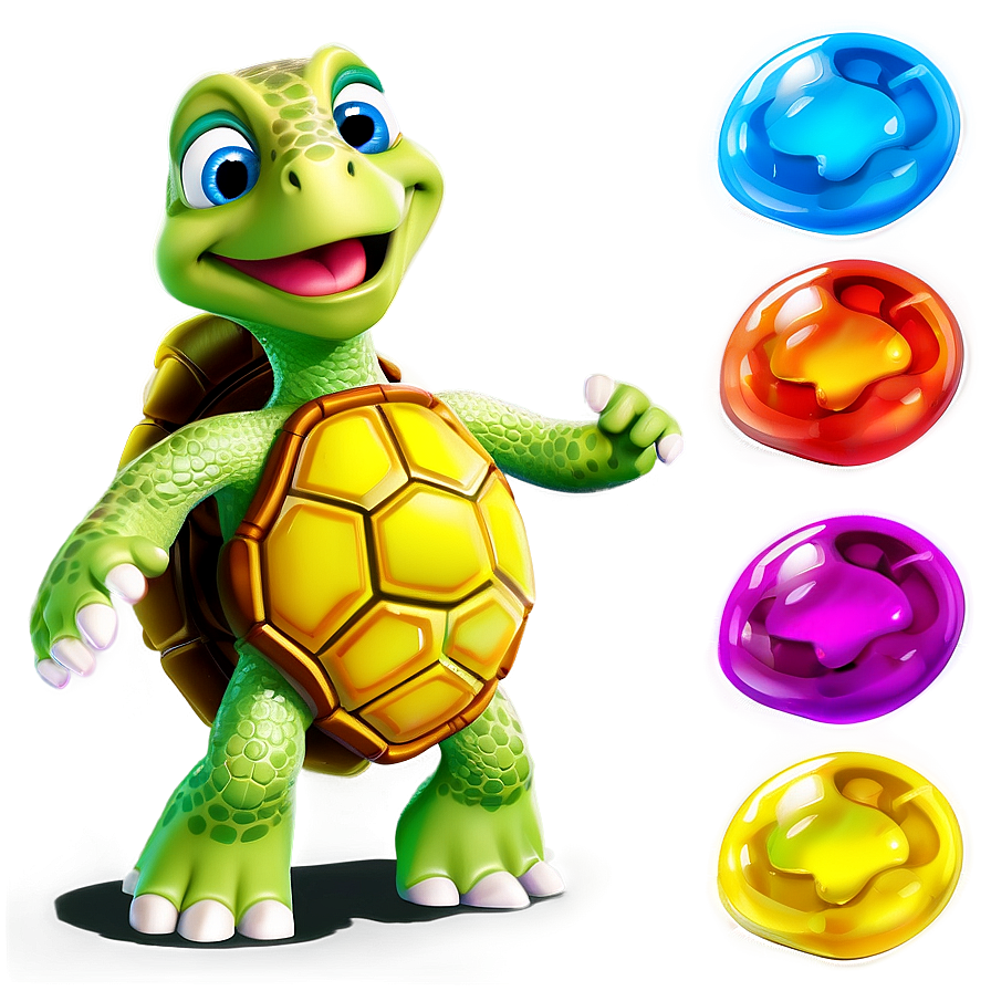 Cartoon Turtle Character Png Veg14