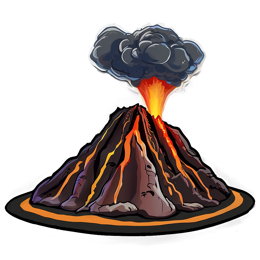 Cartoon Volcano Eruption Png 05232024