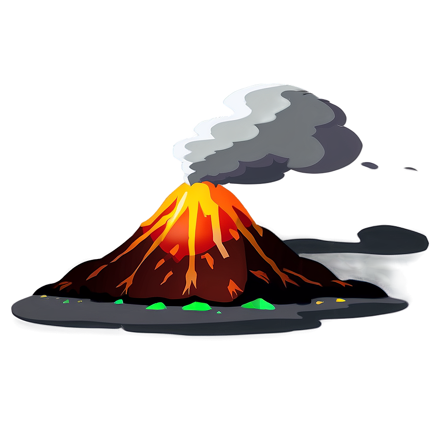 Cartoon Volcano Eruption Png Pdo95