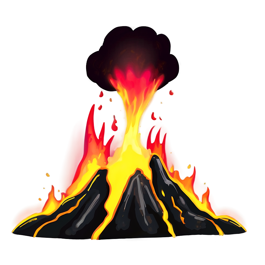 Cartoon Volcano Fire Png 72