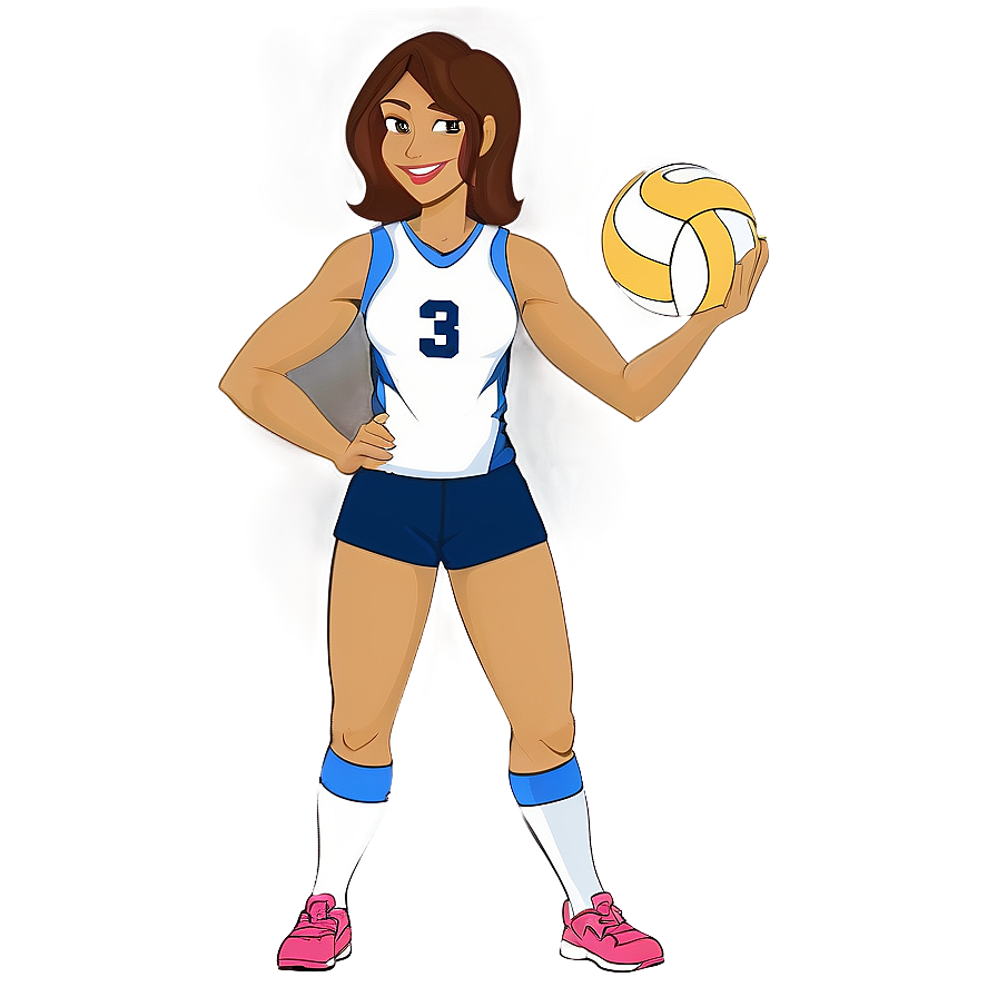 Cartoon Volleyball Player Png 06262024