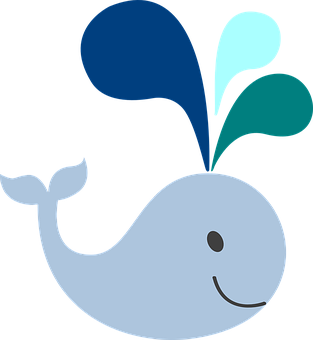 Cartoon Whale Vector Illustration