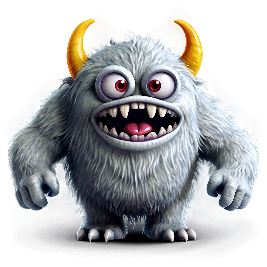 Cartoon White Monster Png Jdm