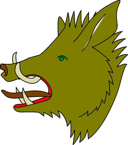 Cartoon Wild Boar Profile