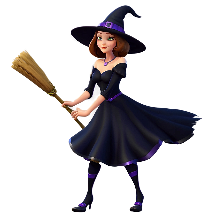 Cartoon Witch Character Png Fnn39