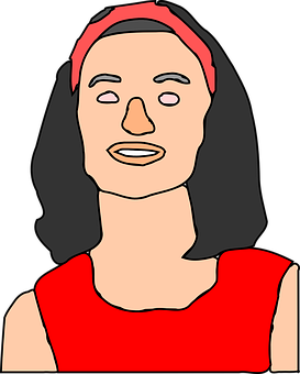 Cartoon Woman Red Headband