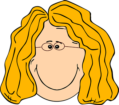 Cartoon Woman With Glasses