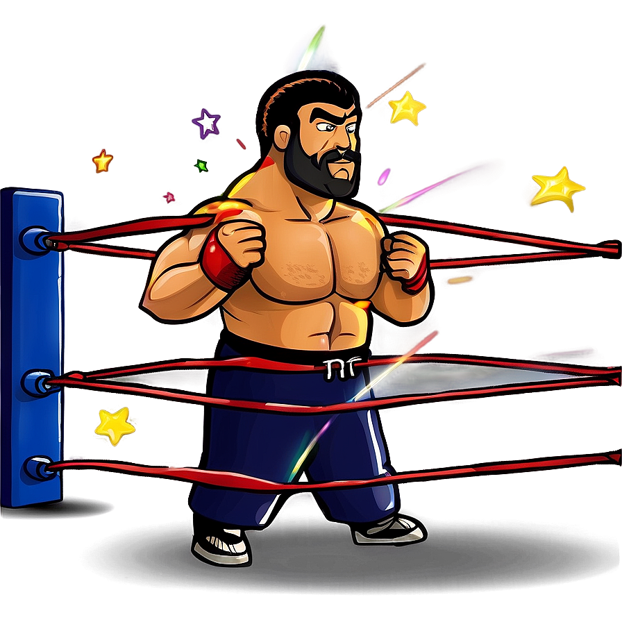 Cartoon Wrestling Ring Illustration Png 1