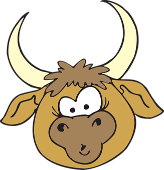 Cartoon Yak Head Illustration