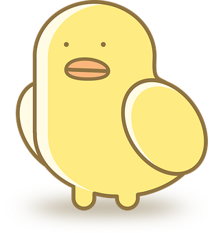 Cartoon Yellow Bird Character