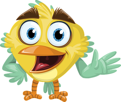 Cartoon Yellow Bird Character