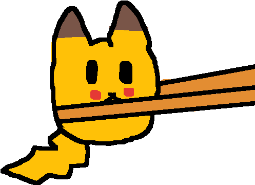 Cartoon Yellow Cat Peeking