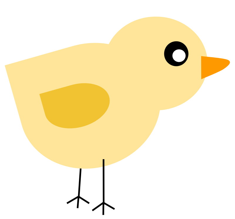 Cartoon Yellow Chick Graphic