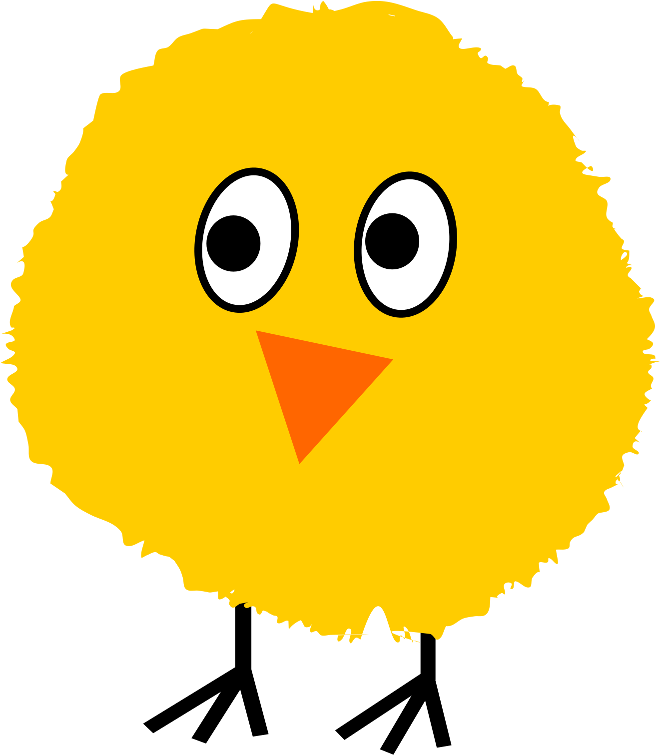 Cartoon Yellow Chick Illustration