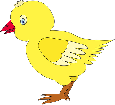 Cartoon Yellow Chick Illustration