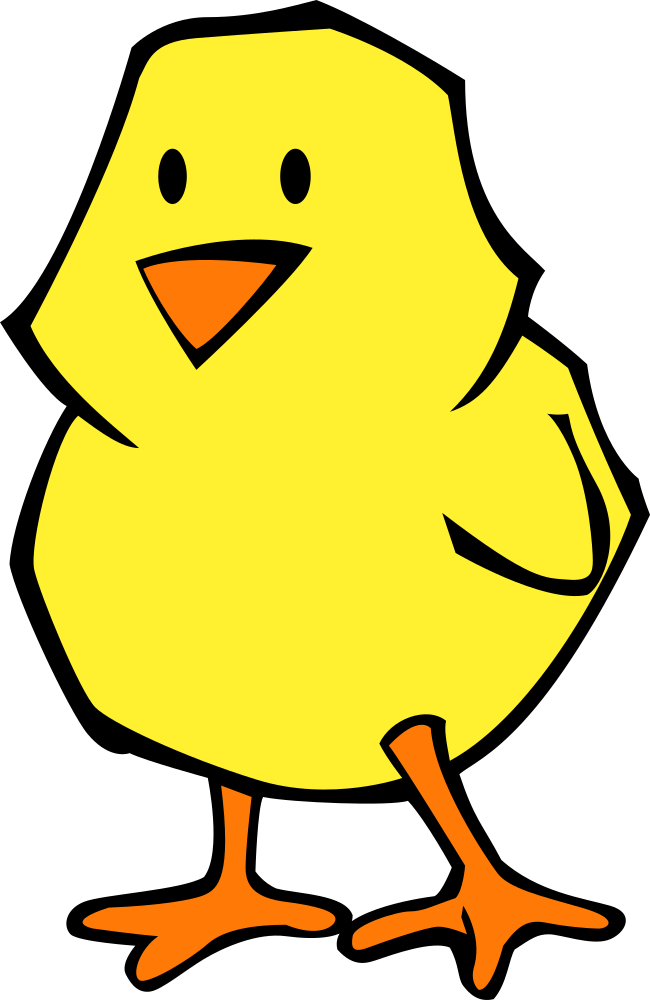 Cartoon Yellow Chick Illustration