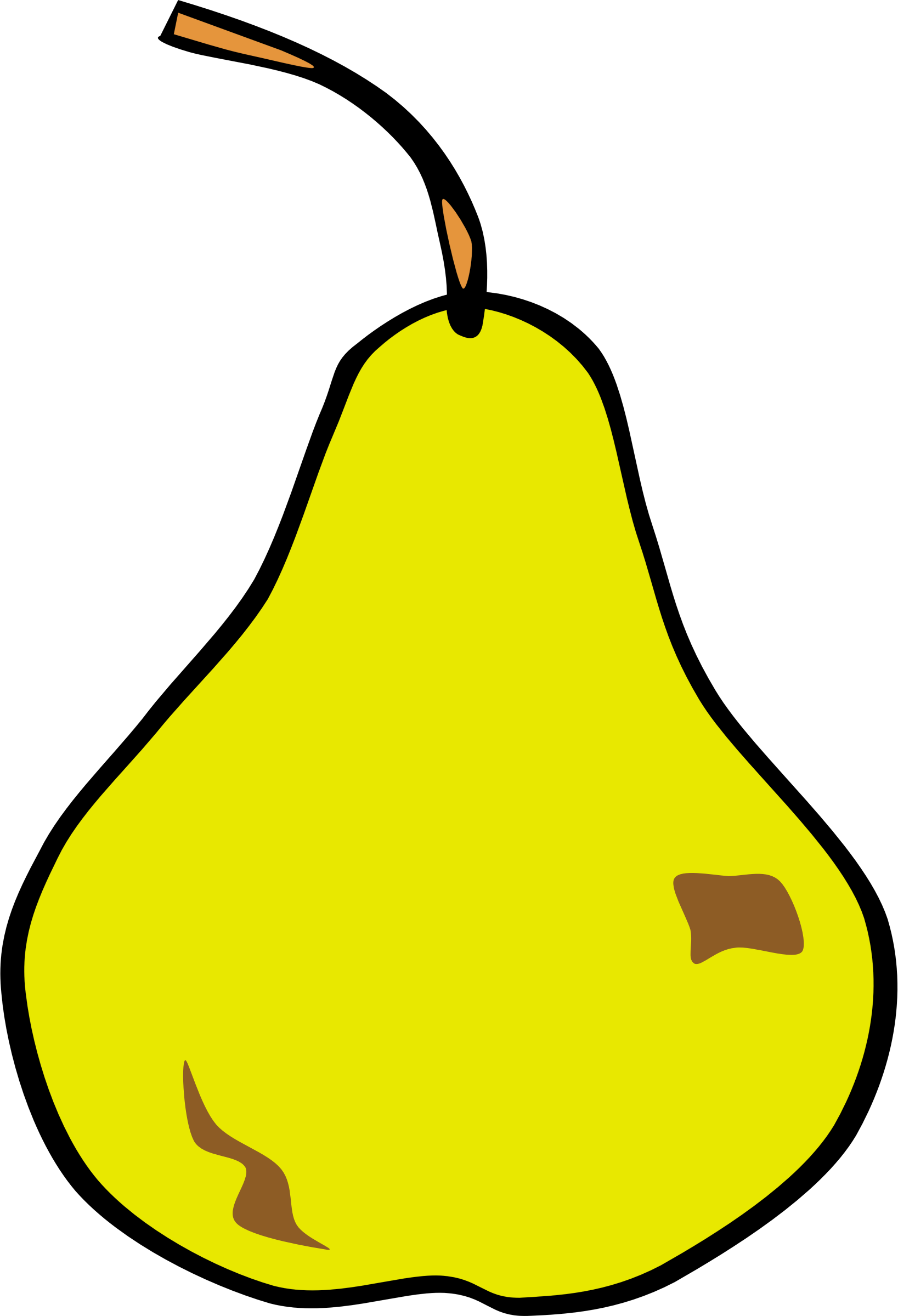 Cartoon Yellow Pear Illustration