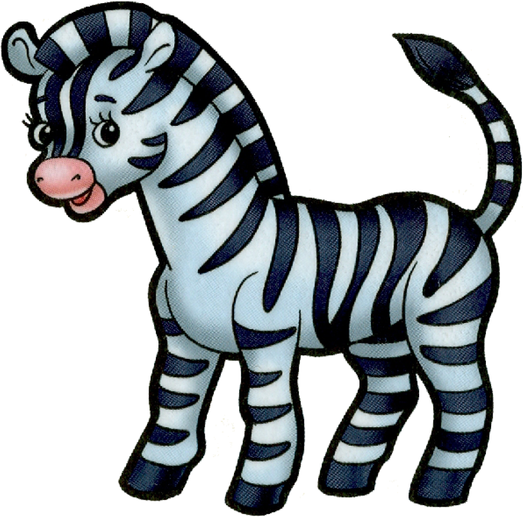 Cartoon Zebra Standing