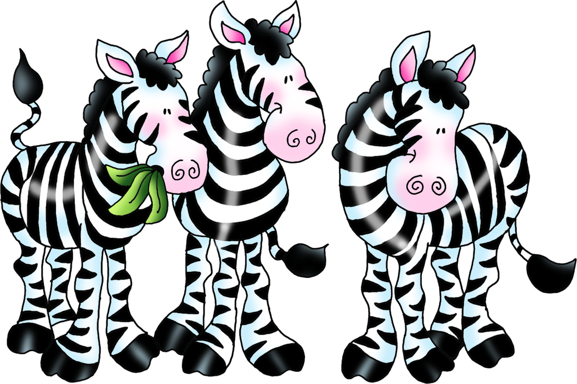 Cartoon Zebras Friends Illustration
