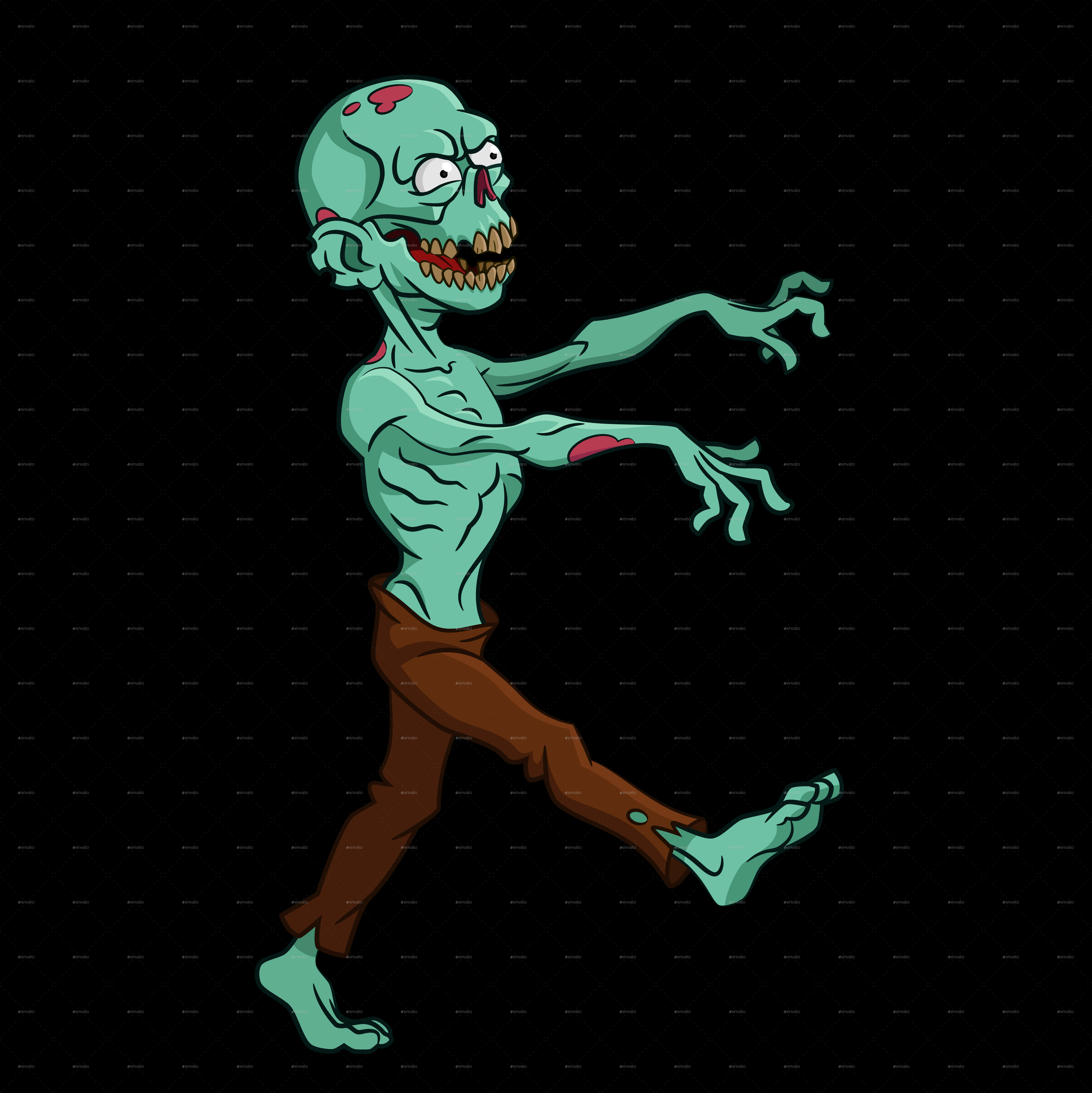 Cartoon Zombie Walking