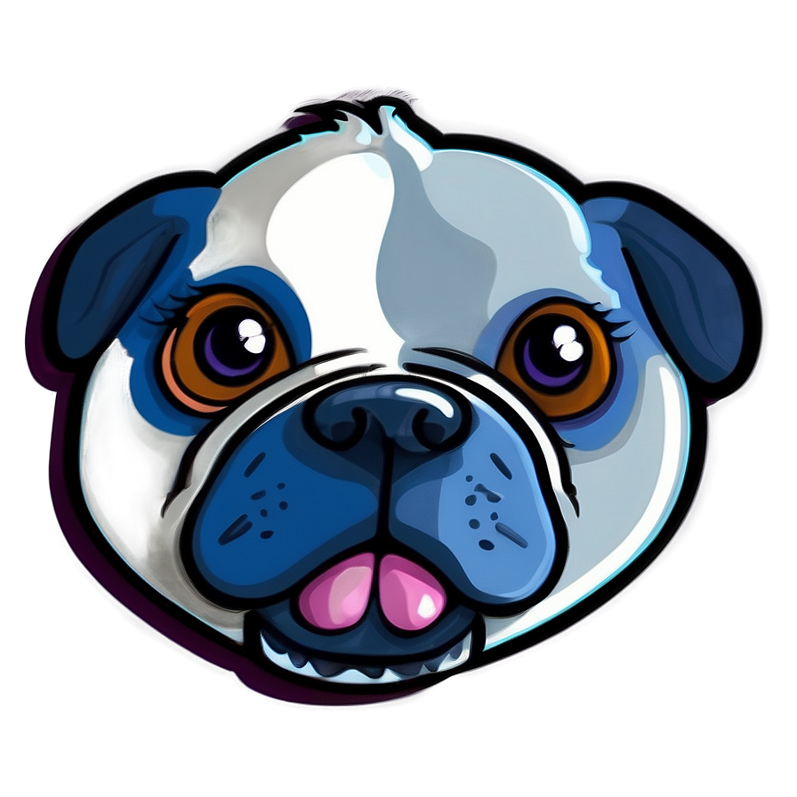 Cartoonish Dog Face Badge Png Xwx