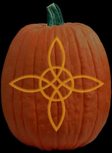 Carved Celtic Knot Pumpkin