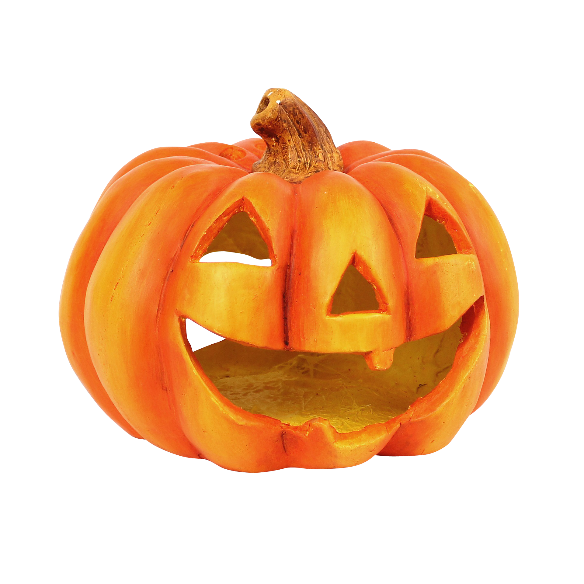 Carved Halloween Pumpkin Black Background