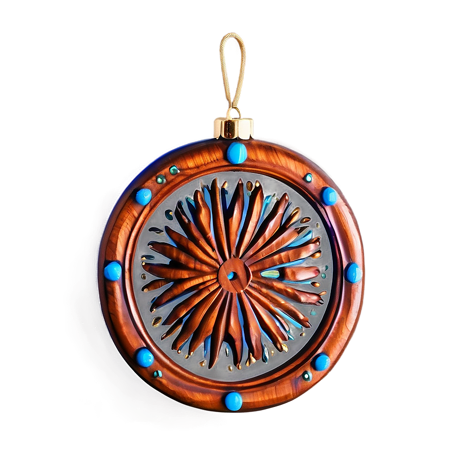 Carved Wood Circle Ornament Png 41