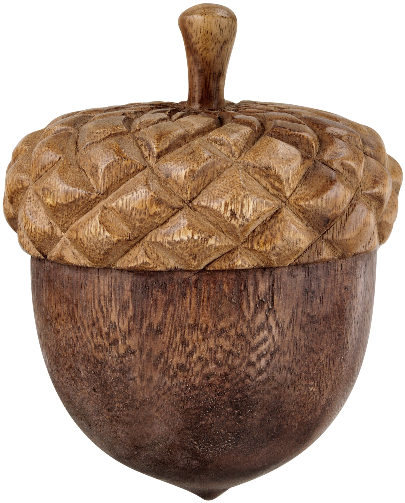 Carved Wooden Acorn Sculpture