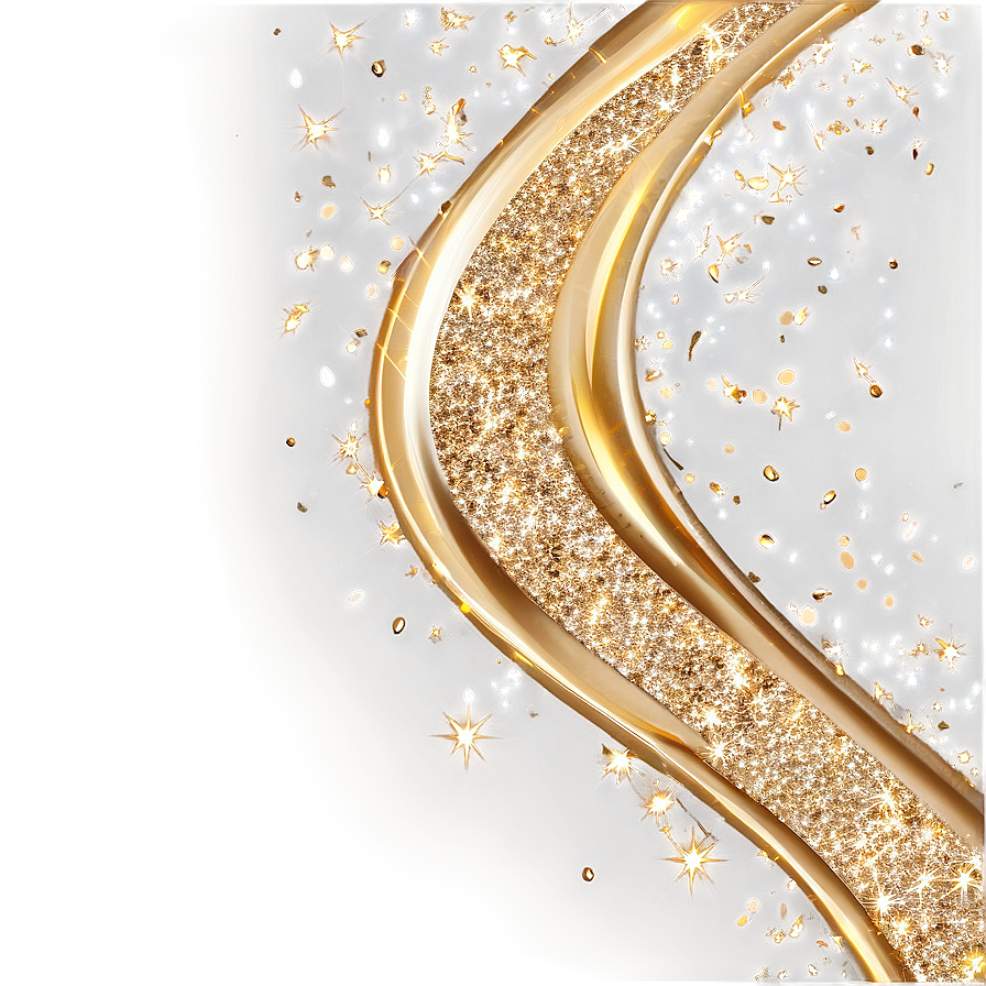 Cascading Gold Sparkle Waves Png Xfy33