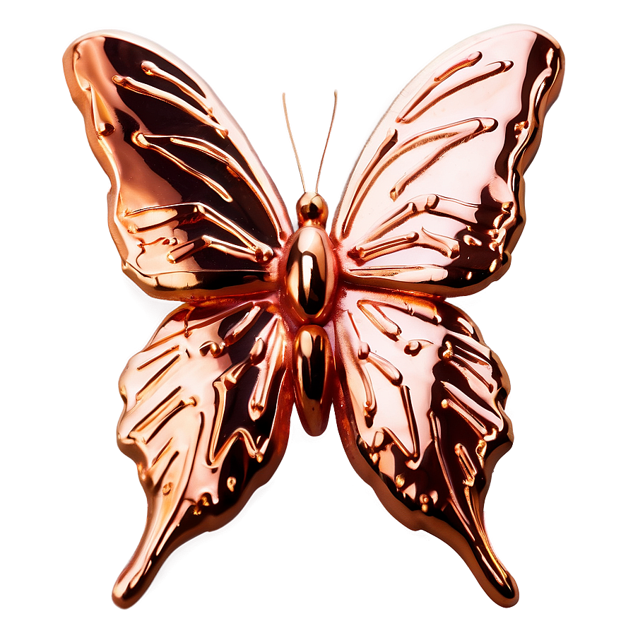 Cascading Rose Gold Butterfly Png Jic